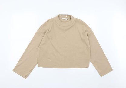 VERA&LUCY Womens Brown Round Neck  Polyester Pullover Jumper Size M