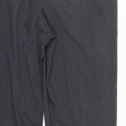Marks and Spencer Womens Grey  Polyester Trousers  Size 12 L29 in Regular Zip