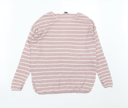 Womens UK Size S Pull&Bear Pink Pullover Jumper