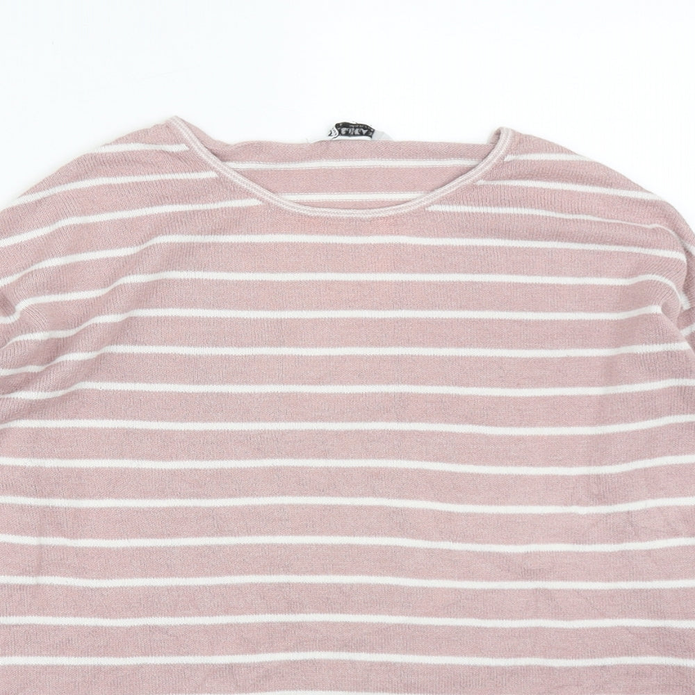 Womens UK Size S Pull&Bear Pink Pullover Jumper