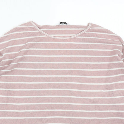 Womens UK Size S Pull&Bear Pink Pullover Jumper