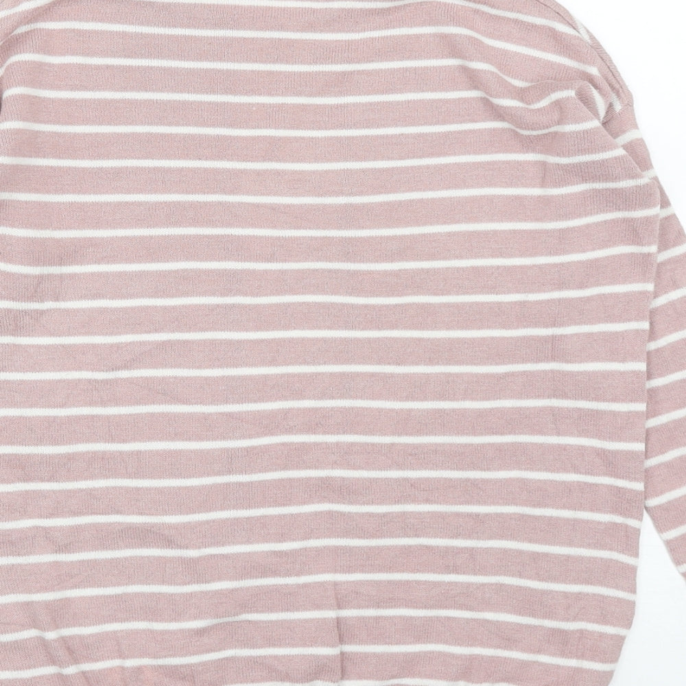 Womens UK Size S Pull&Bear Pink Pullover Jumper