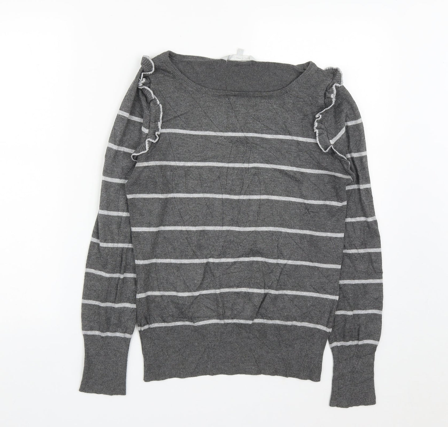 Womens UK Size 12 Debenhams Grey Pullover Jumper