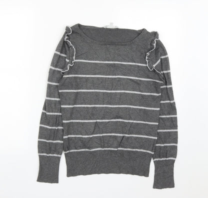 Womens UK Size 12 Debenhams Grey Pullover Jumper