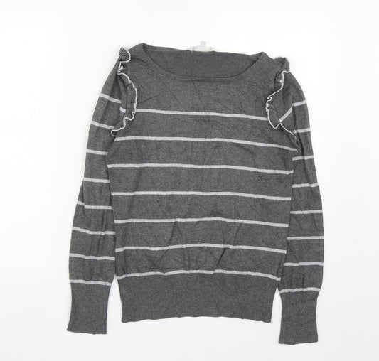 Womens UK Size 12 Debenhams Grey Pullover Jumper