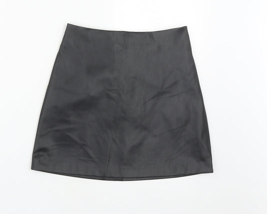 Monki Womens Black  Polyester Maxi Skirt Size 8   Zip