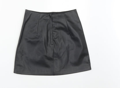 Monki Womens Black  Polyester Maxi Skirt Size 8   Zip