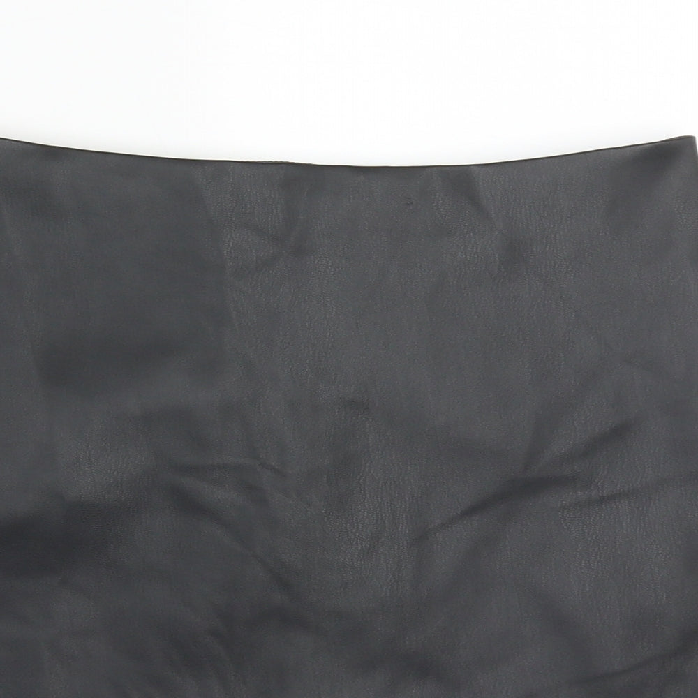 Monki Womens Black  Polyester Maxi Skirt Size 8   Zip