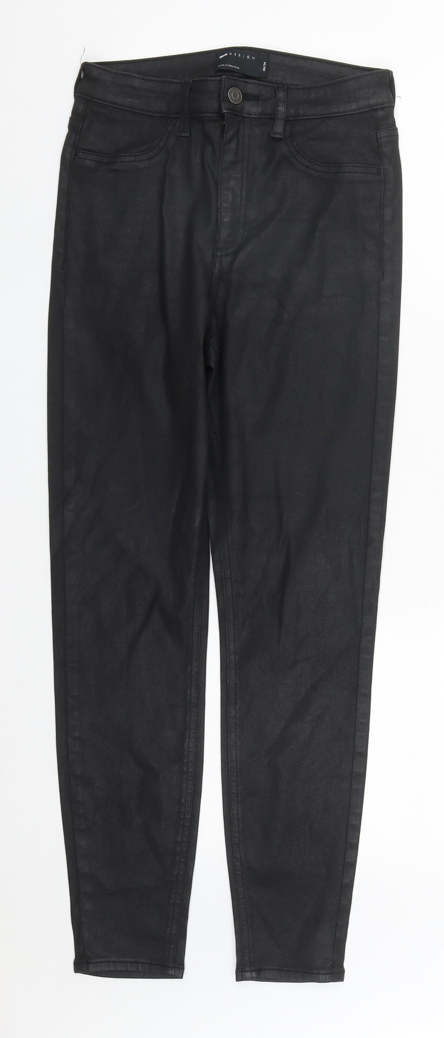 ASOS Womens Black  Cotton Straight Jeans Size 26 in L27 in Regular Zip