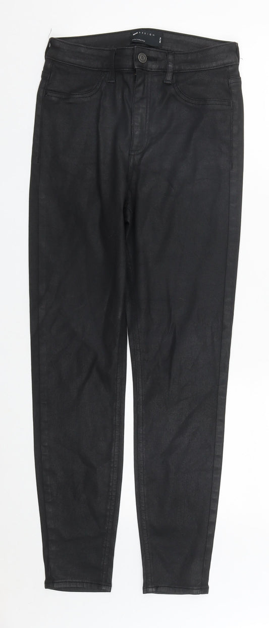 ASOS Womens Black  Cotton Straight Jeans Size 26 in L27 in Regular Zip