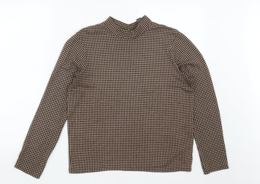Primark Womens  High Neck Houndstooth Polyester Pullover Jumper Size L