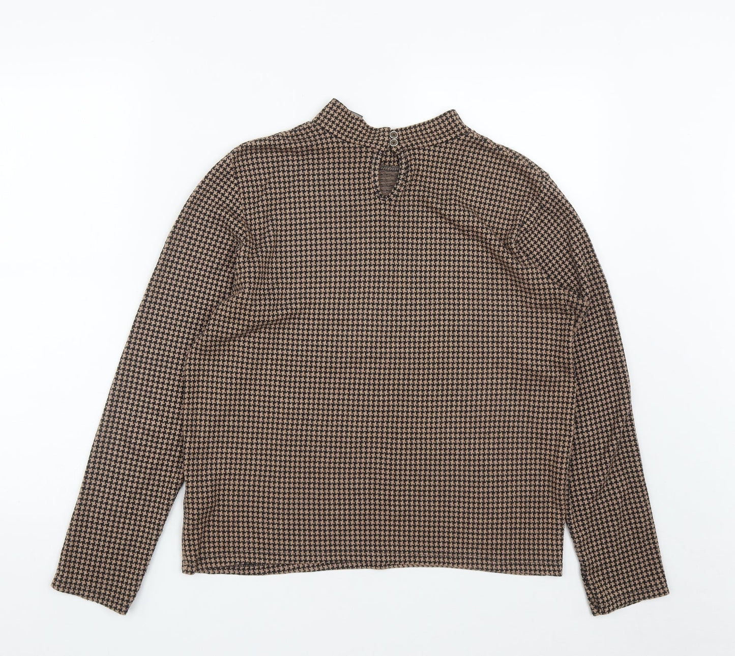Primark Womens  High Neck Houndstooth Polyester Pullover Jumper Size L