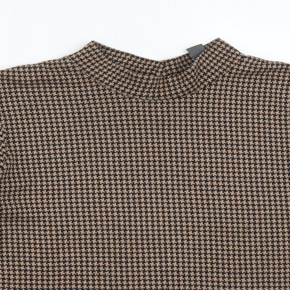 Primark Womens  High Neck Houndstooth Polyester Pullover Jumper Size L