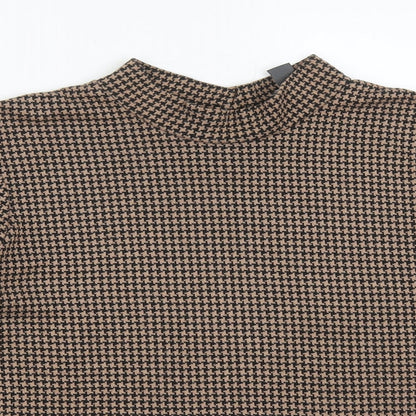 Primark Womens  High Neck Houndstooth Polyester Pullover Jumper Size L