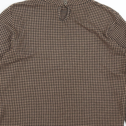 Primark Womens  High Neck Houndstooth Polyester Pullover Jumper Size L