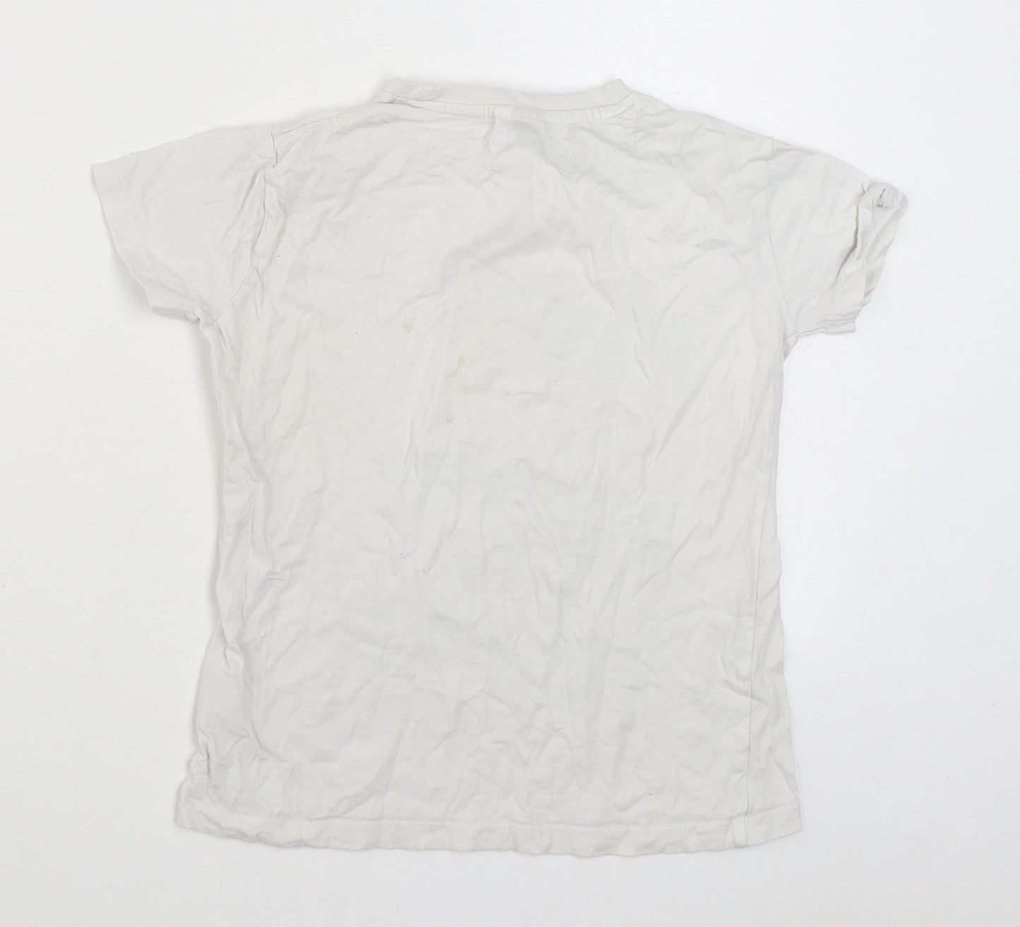 Urban 65 Boys White  100% Cotton Basic T-Shirt Size 9-10 Years Round Neck Pullover
