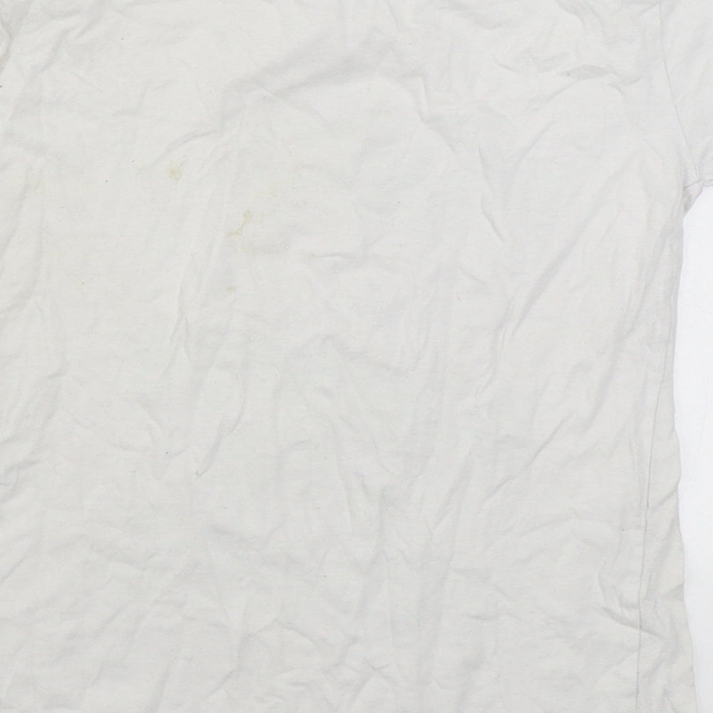 Urban 65 Boys White  100% Cotton Basic T-Shirt Size 9-10 Years Round Neck Pullover