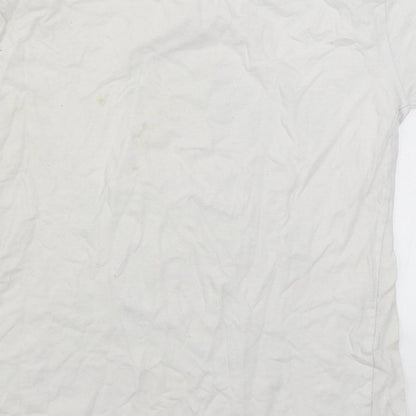 Urban 65 Boys White  100% Cotton Basic T-Shirt Size 9-10 Years Round Neck Pullover