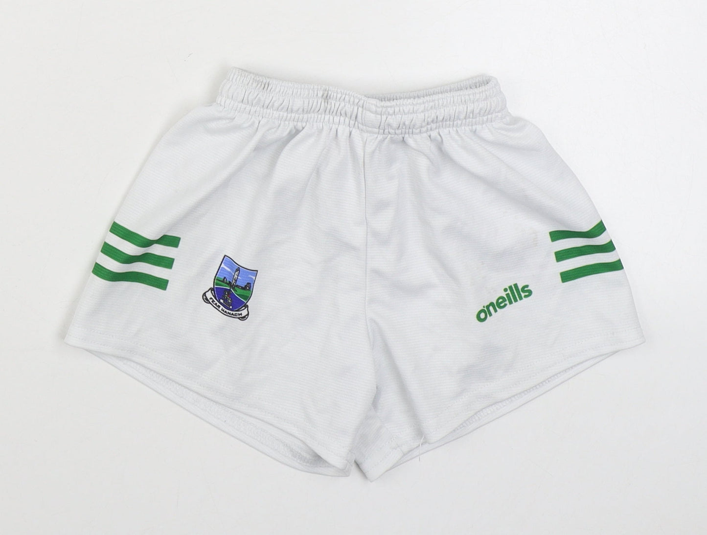 O'Neills Boys White  Polyester Sweat Shorts Size 3-4 Years  Regular Tie