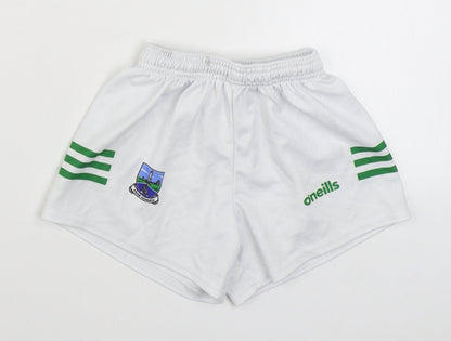 O'Neills Boys White  Polyester Sweat Shorts Size 3-4 Years  Regular Tie