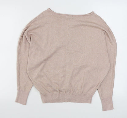 F&F Womens Pink Boat Neck  Viscose Pullover Jumper Size 14