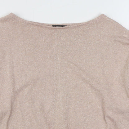 F&F Womens Pink Boat Neck  Viscose Pullover Jumper Size 14