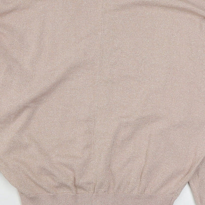 F&F Womens Pink Boat Neck  Viscose Pullover Jumper Size 14