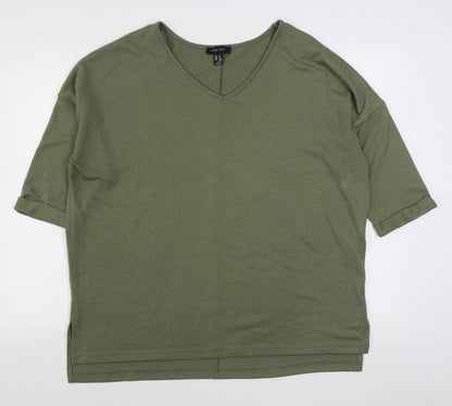 Womens UK Size M New Look Green Pullover Jumper