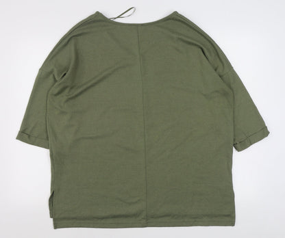 Womens UK Size M New Look Green Pullover Jumper