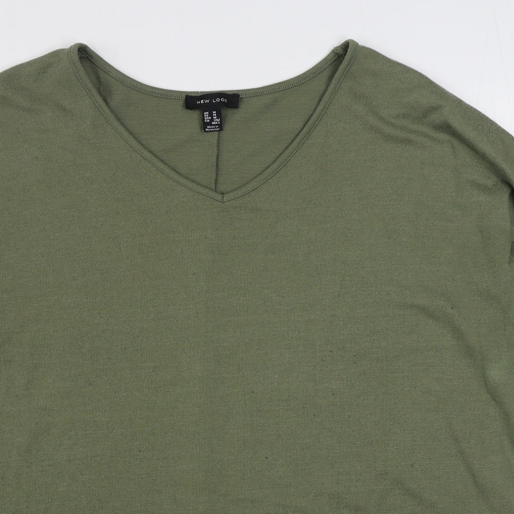 Womens UK Size M New Look Green Pullover Jumper