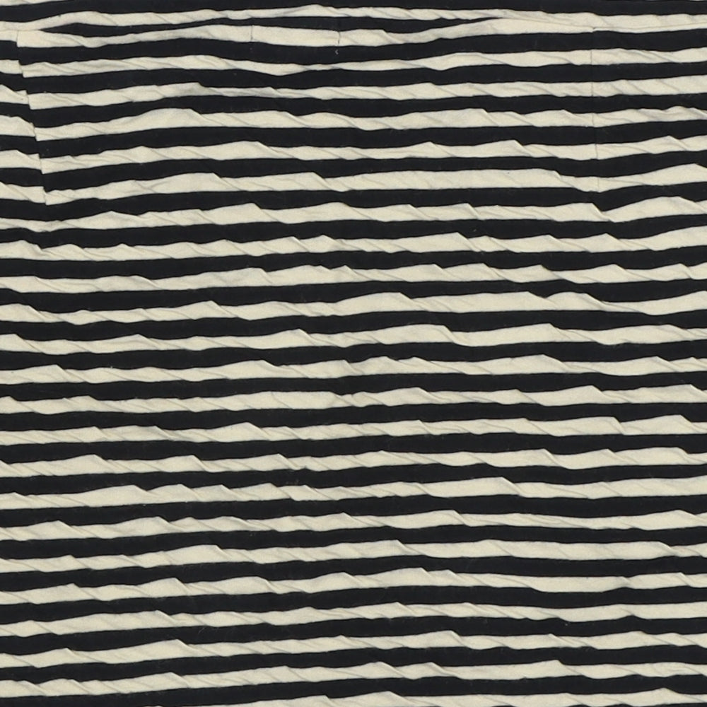 Silence + Noise Womens White Striped Cotton Mini Skirt Size S  Regular