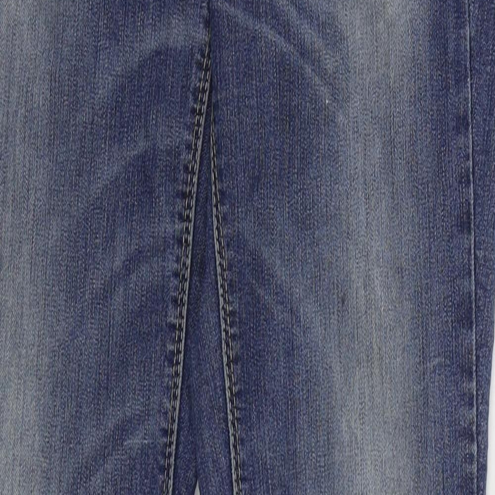 UNITED COLOURS OF BENETTON Mens Blue  Cotton Skinny Jeans Size 28 in L30 in Regular Zip