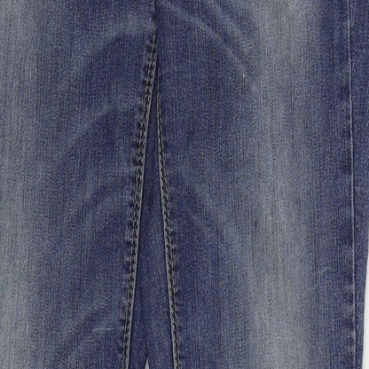 UNITED COLOURS OF BENETTON Mens Blue  Cotton Skinny Jeans Size 28 in L30 in Regular Zip