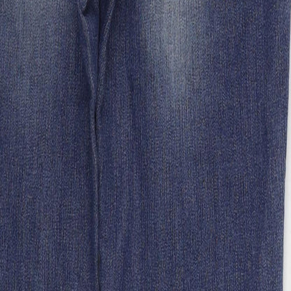 UNITED COLOURS OF BENETTON Mens Blue  Cotton Skinny Jeans Size 28 in L30 in Regular Zip