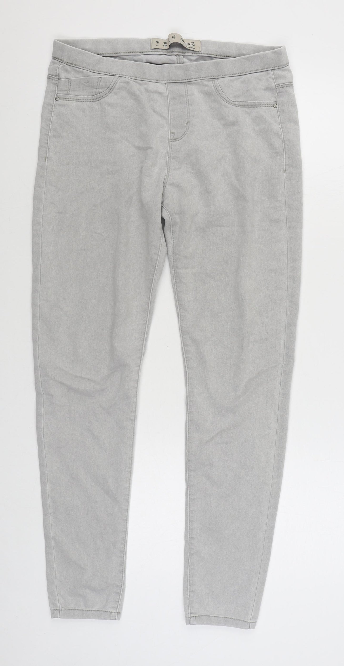 Denim & Co Womens Grey  Cotton Jegging Jeans Size 10 L27 in Regular