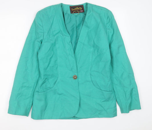 Womens UK Size 14 David Barry Green Jacket