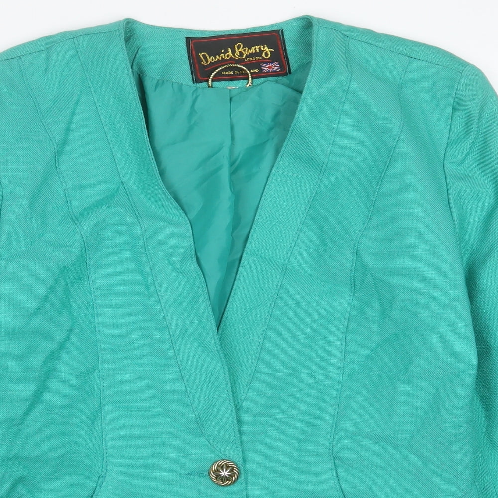 Womens UK Size 14 David Barry Green Jacket