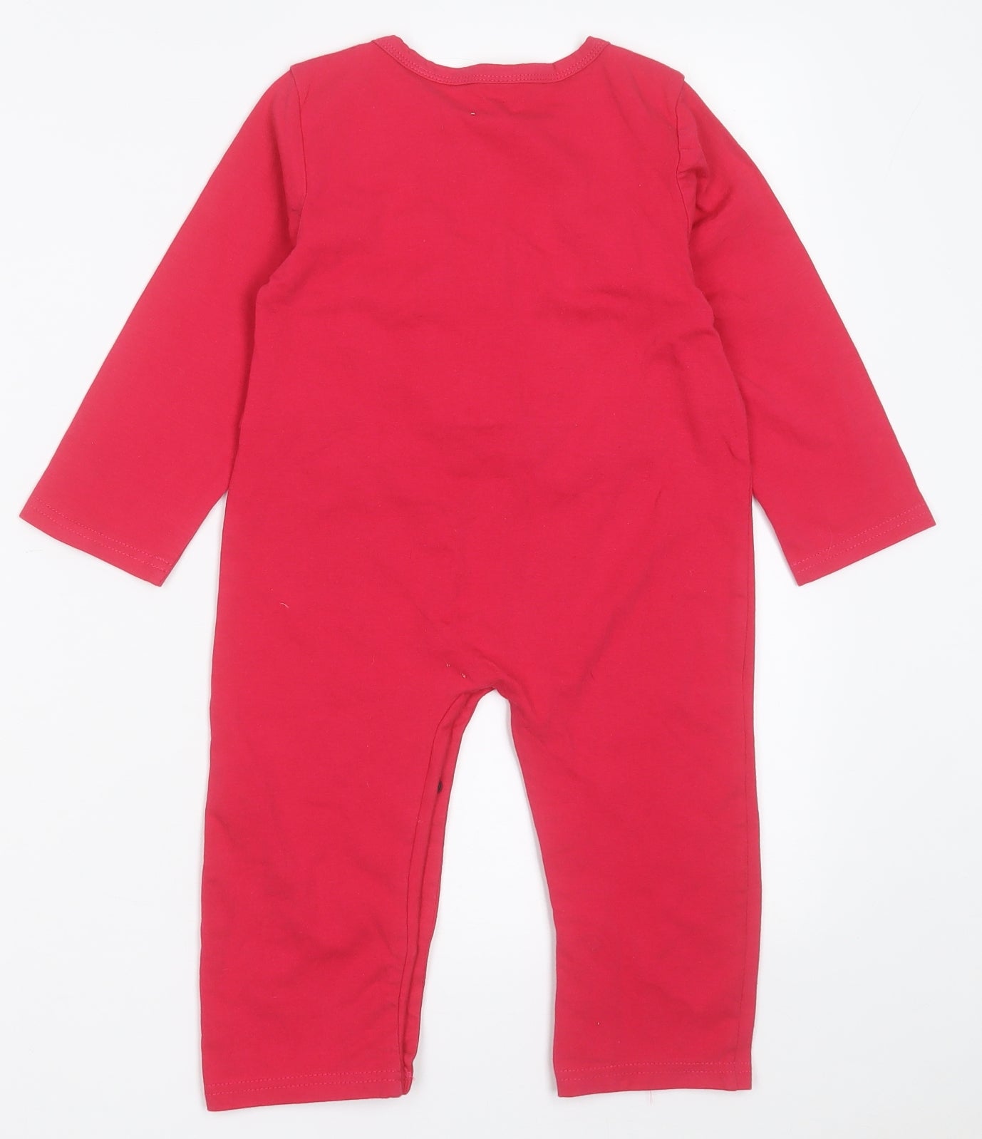 Preworn Girls Pink  Cotton Jumpsuit One-Piece Size 2 Years  Button