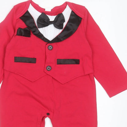 Preworn Girls Pink  Cotton Jumpsuit One-Piece Size 2 Years  Button