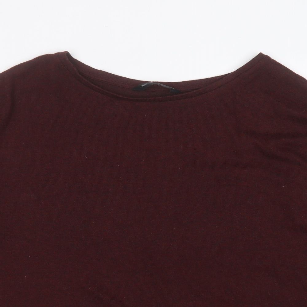 F&F Womens Purple Crew Neck  Polyester Pullover Jumper Size 14