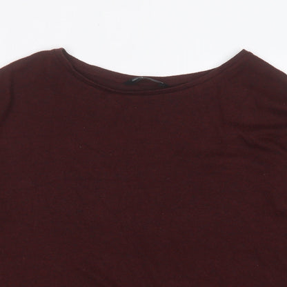 F&F Womens Purple Crew Neck  Polyester Pullover Jumper Size 14