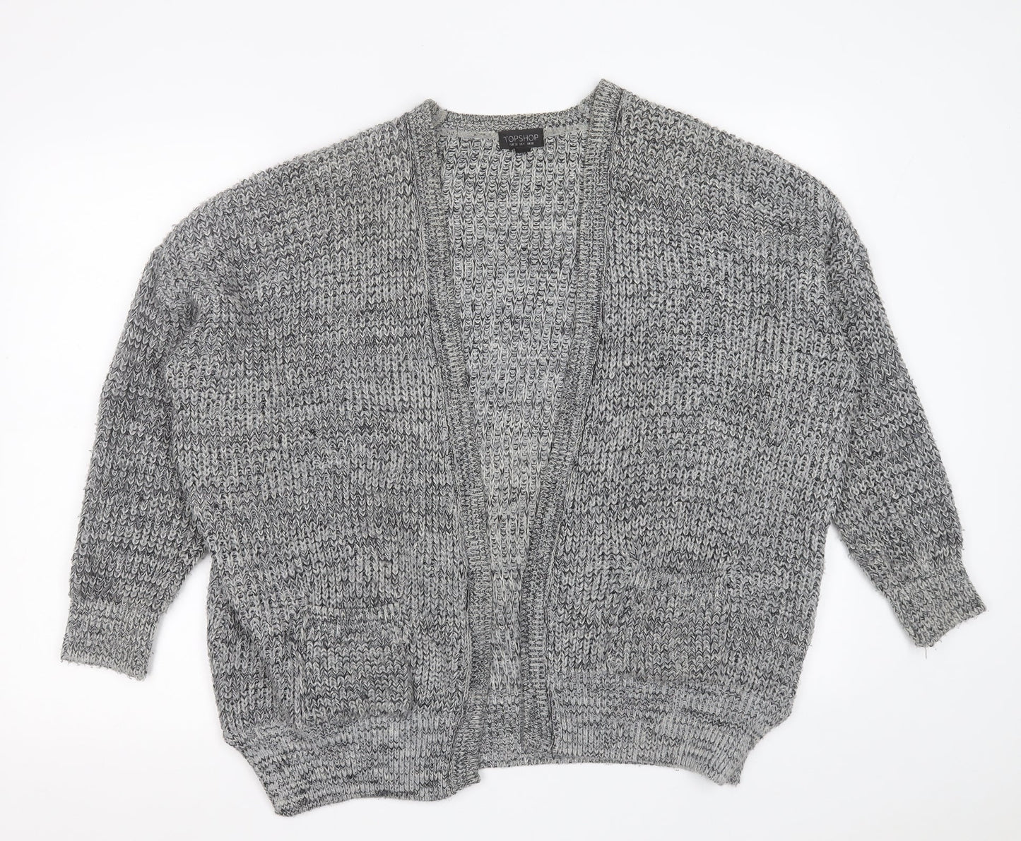 Womens UK Size 10 Topshop Grey Cardigan Jumper