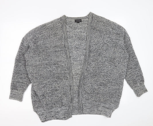 Womens UK Size 10 Topshop Grey Cardigan Jumper