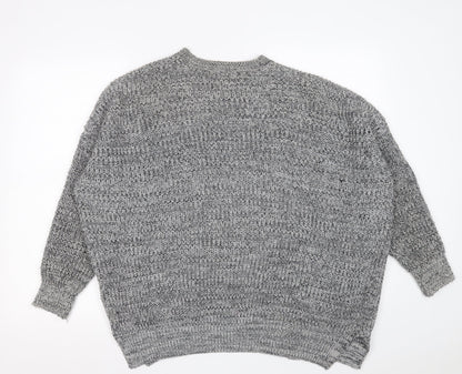 Womens UK Size 10 Topshop Grey Cardigan Jumper