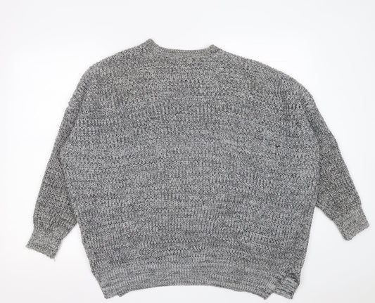 Womens UK Size 10 Topshop Grey Cardigan Jumper