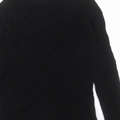 Gap Womens Black V-Neck  Cotton Pullover Jumper Size 2XS