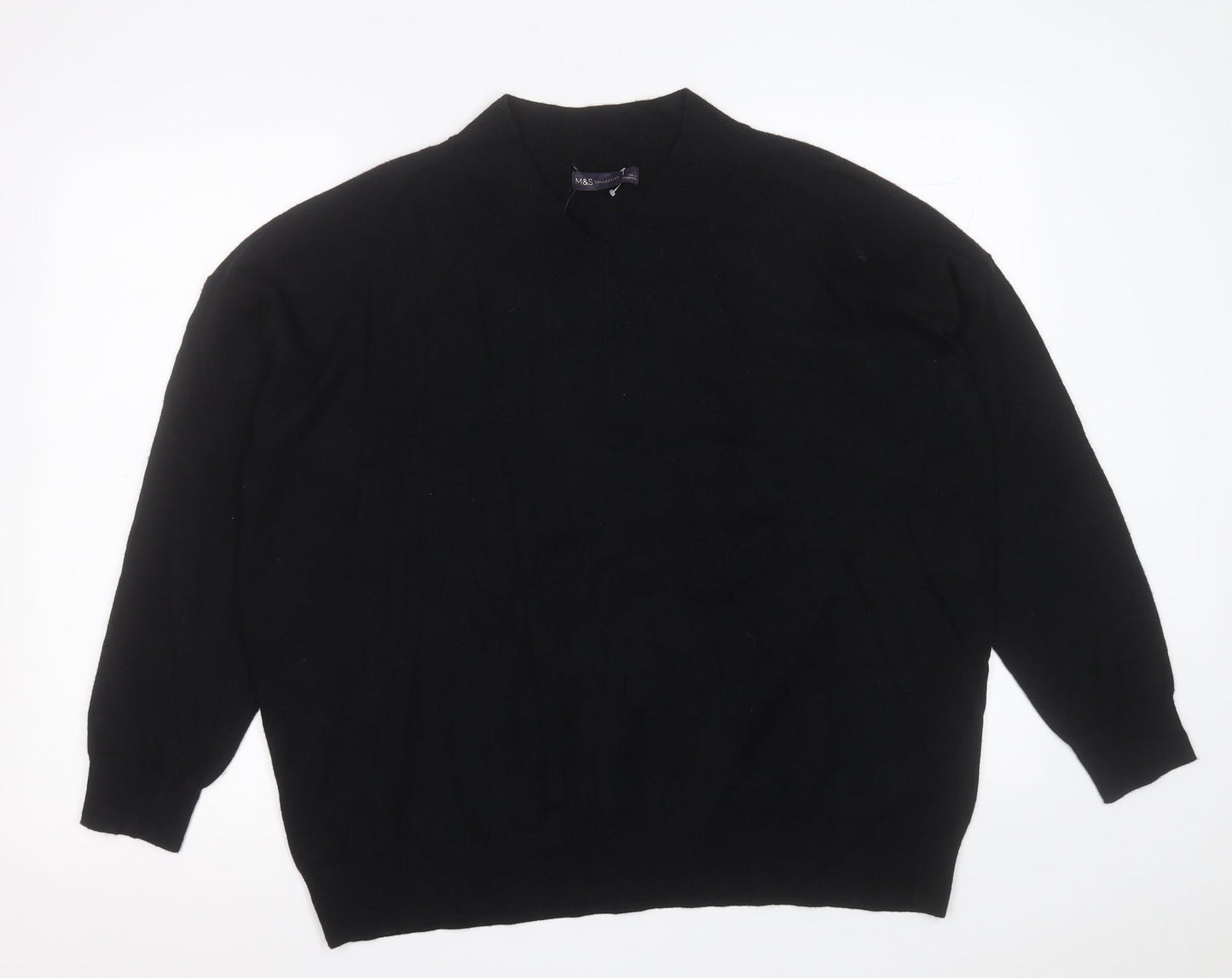 Womens UK Size L Marks and Spencer Black Pullover Jumper