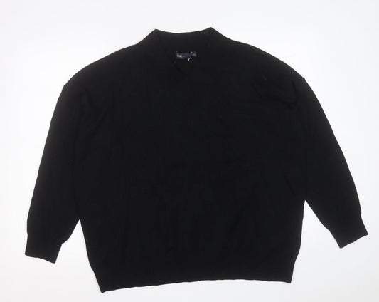 Womens UK Size L Marks and Spencer Black Pullover Jumper