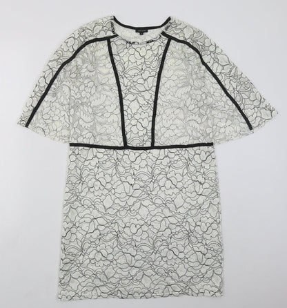 River Island Womens White  Polyester A-Line  Size 12  Round Neck Pullover