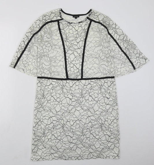 River Island Womens White  Polyester A-Line  Size 12  Round Neck Pullover